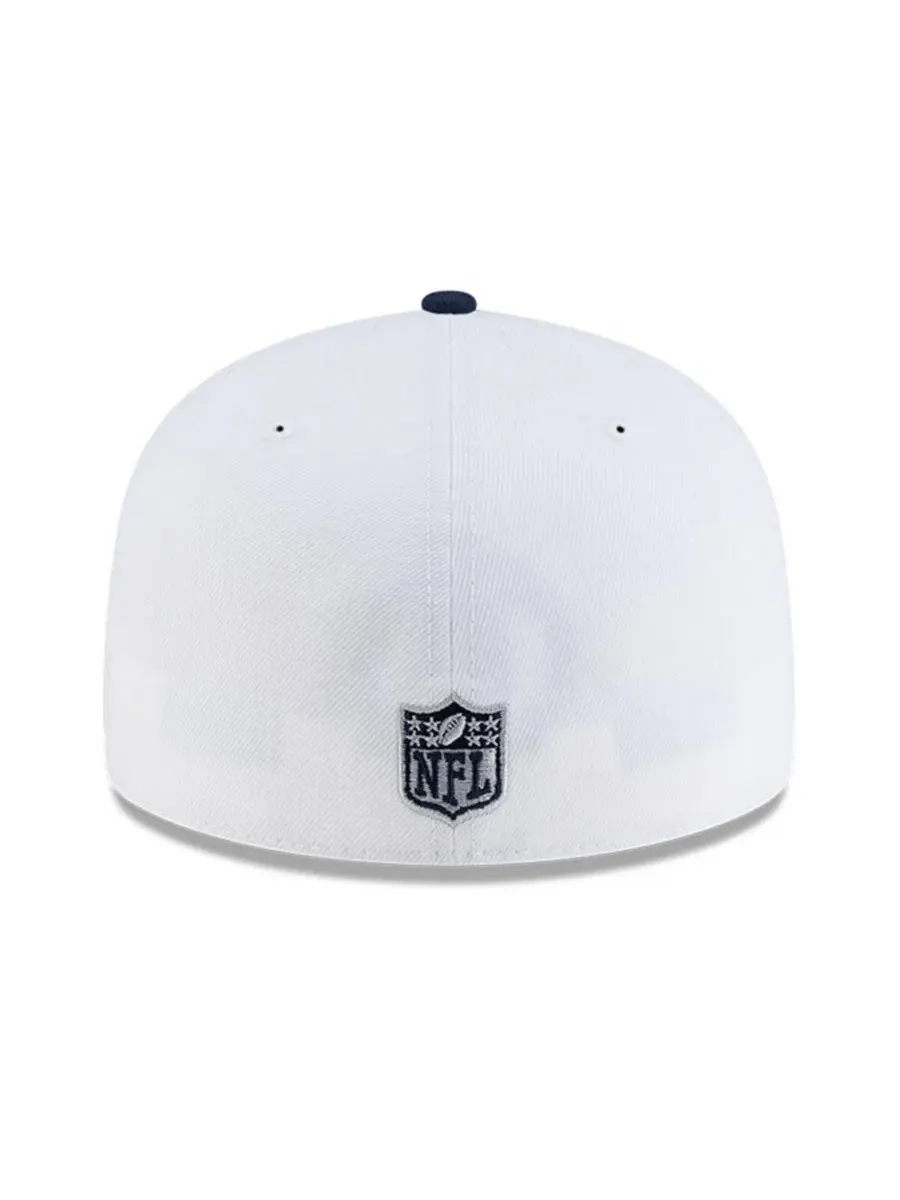 Бейсболка с вышивкой Dallas Cowboys Retro Swoop New Era — изображение 4 из 5, белый темно-синий