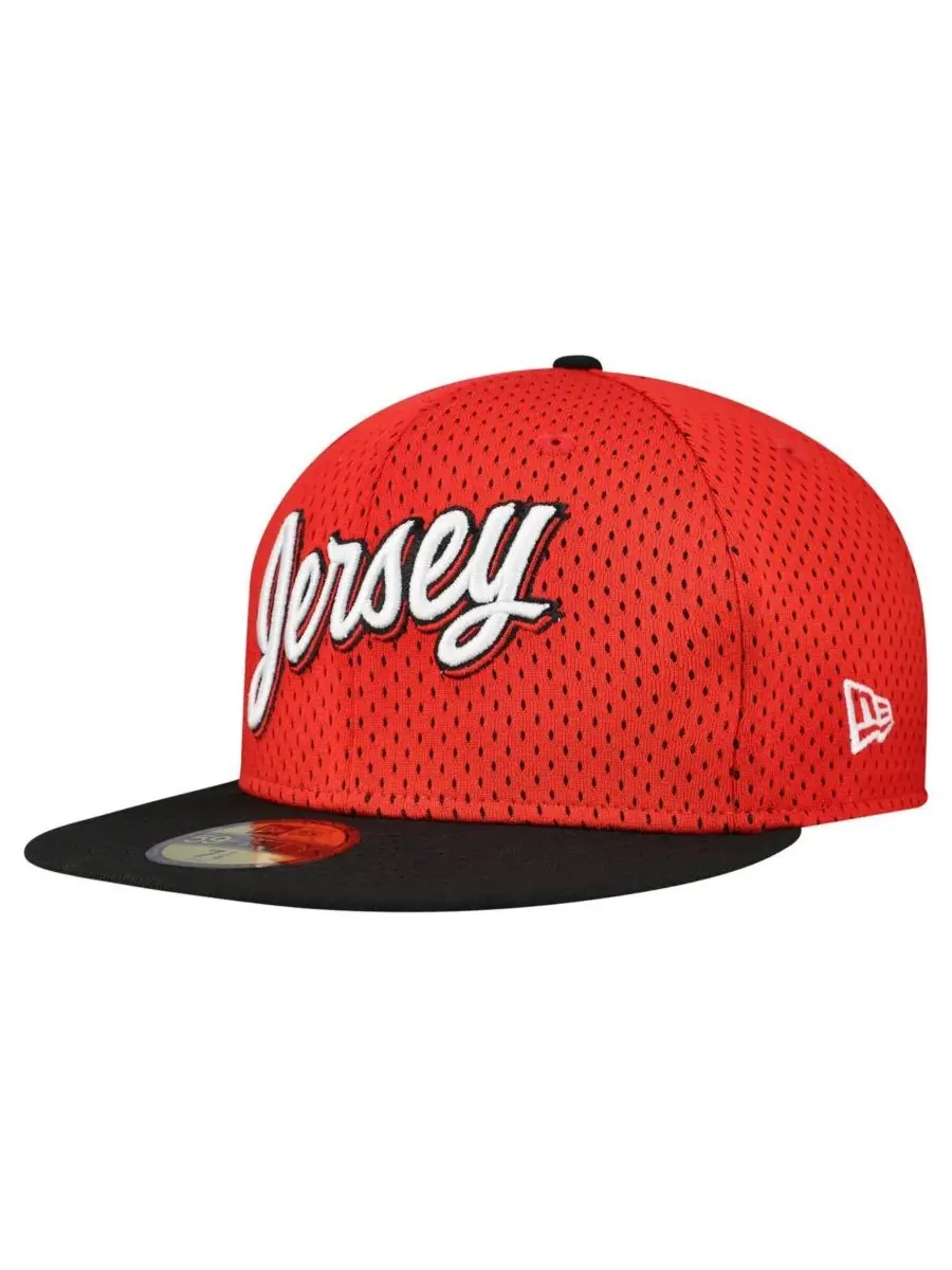 New Era Мужская двухцветная кепка New Jersey Devils с сетчатой короной, красно-черная, модель — изображение 3 из 4
