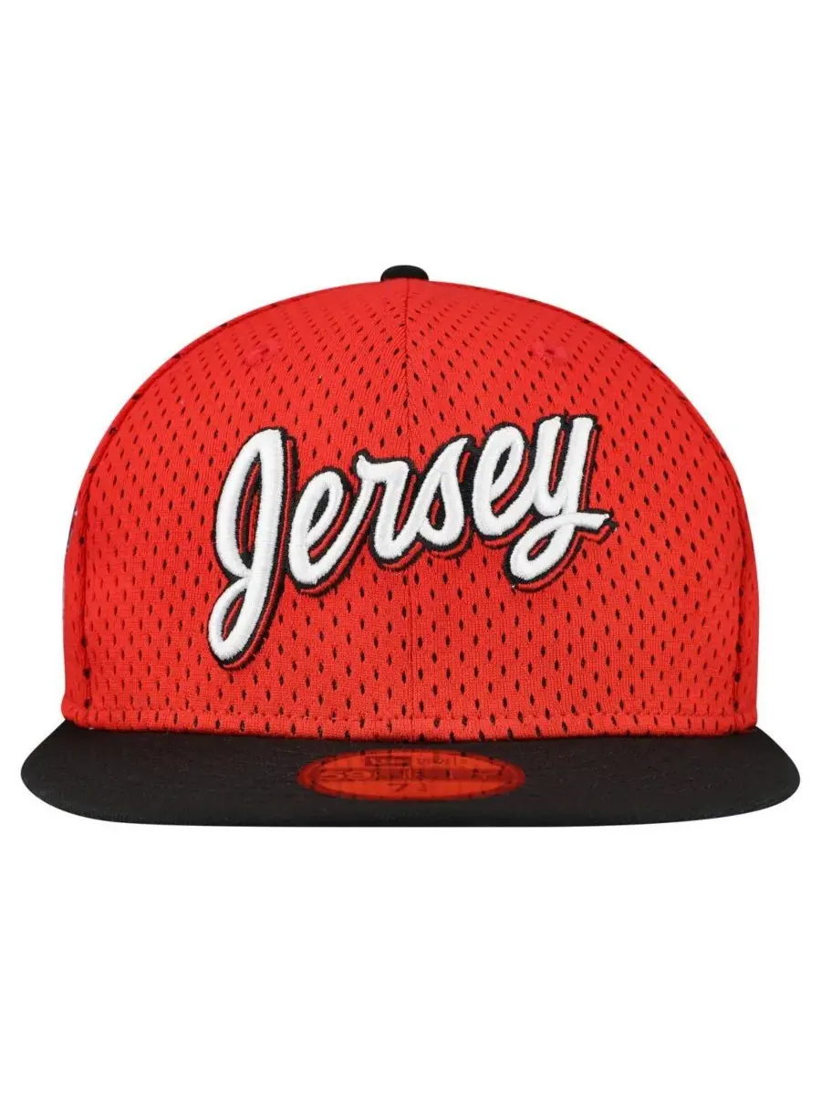 New Era Мужская двухцветная кепка New Jersey Devils с сетчатой короной, красно-черная, модель — изображение 4 из 4