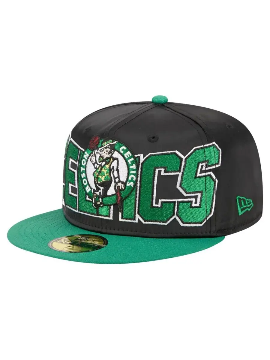 New Era Мужская двухцветная атласная кепка Boston Celtics 59FIFTY