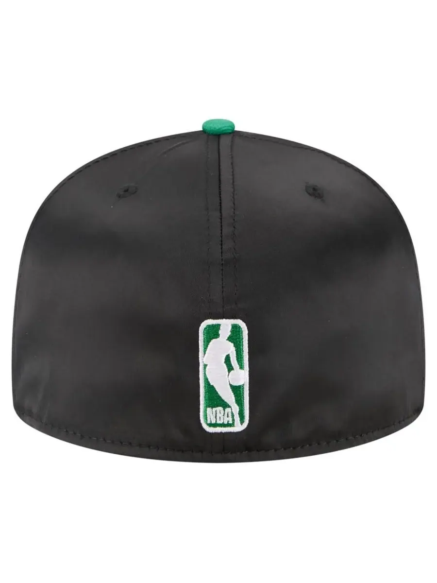 New Era Мужская двухцветная атласная кепка Boston Celtics 59FIFTY — изображение 2 из 4, черный зеленый