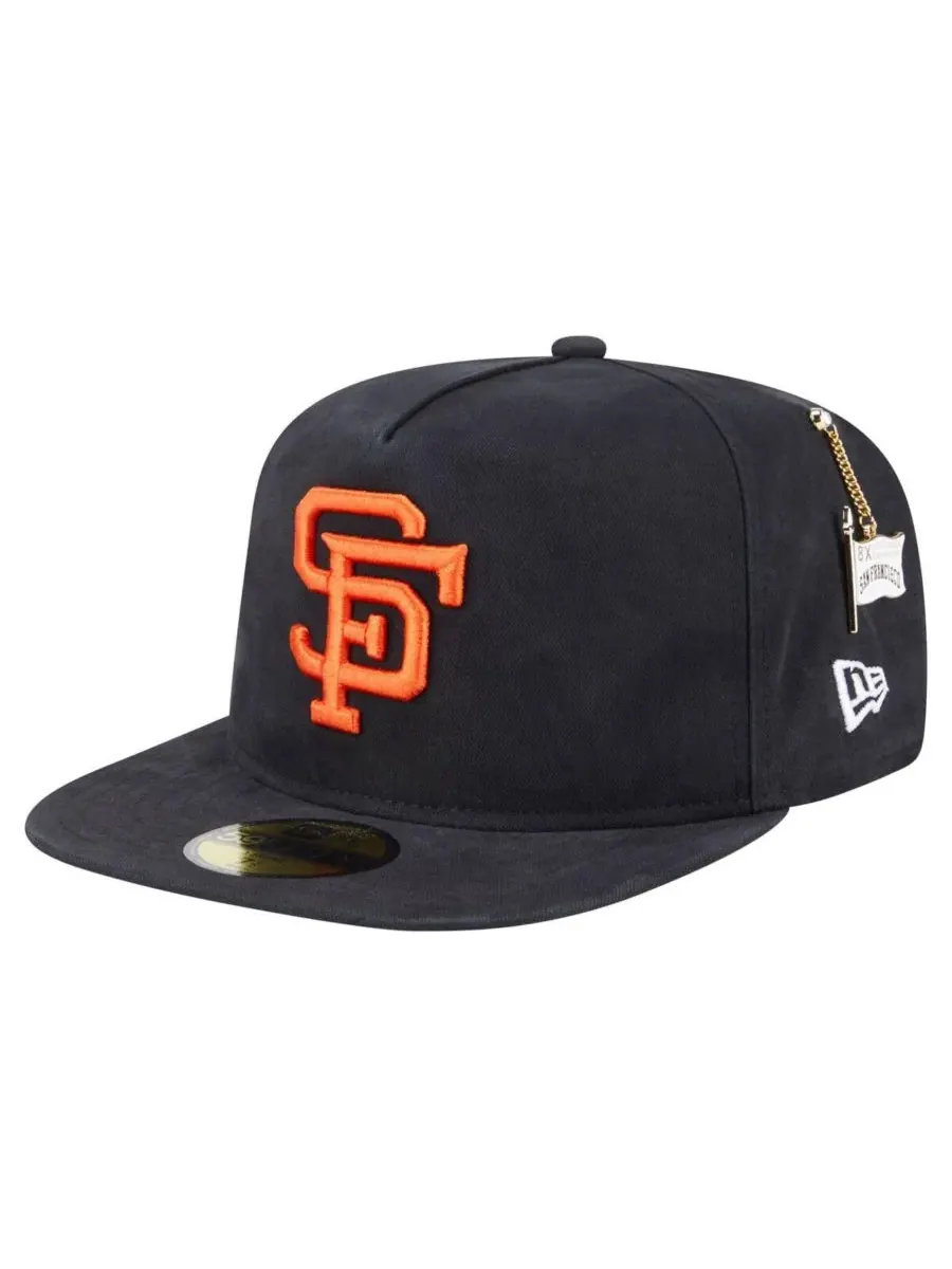 New Era Мужская черная бейсболка San Francisco Giants Championship Side Flag A-Frame 59FIFTY Fitted — изображение 3 из 4