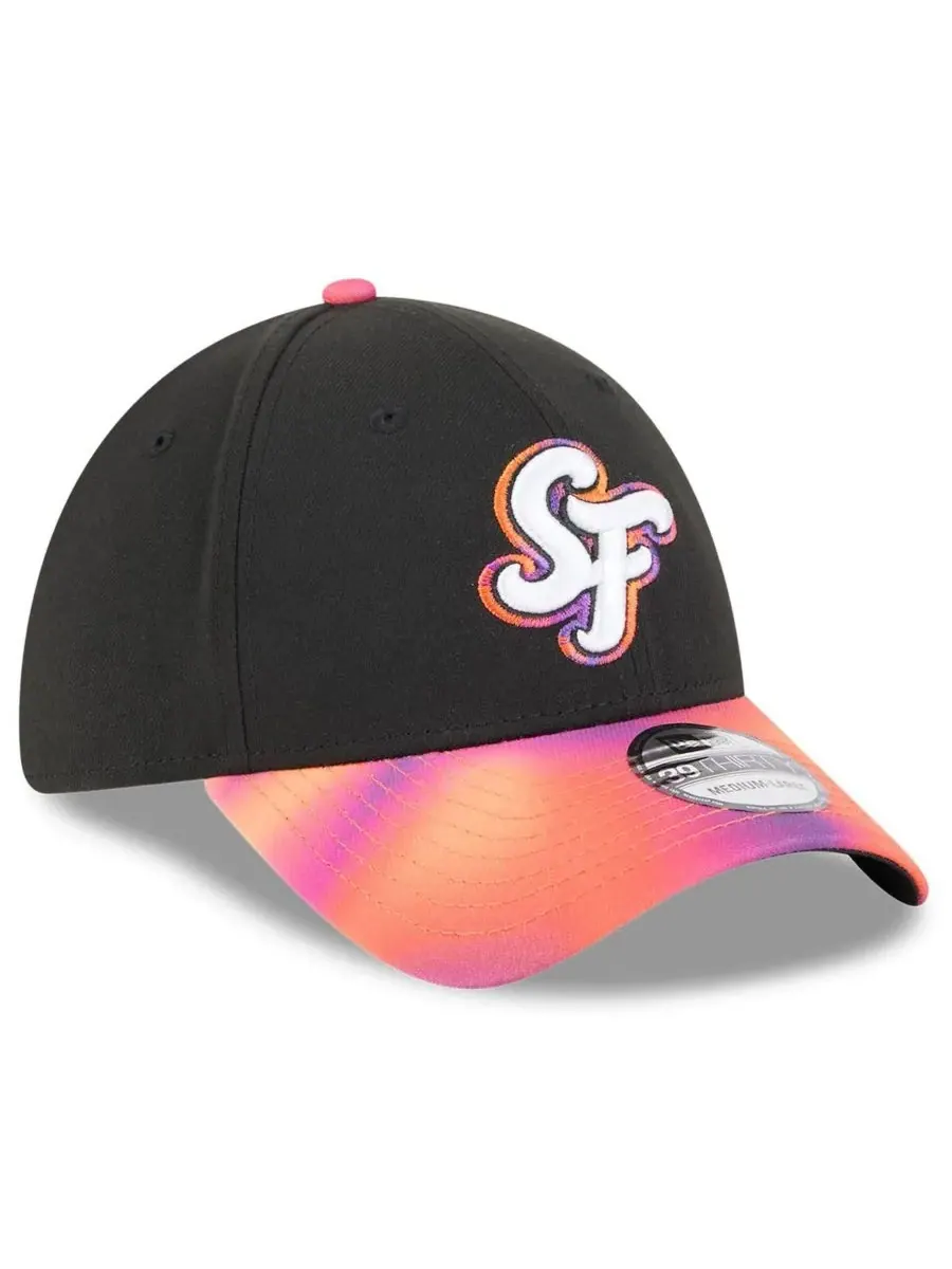 New Era Мужская кепка San Francisco Giants 2025 City Connect 39THIRTY Flex — изображение 2 из 5, черный оранжевый