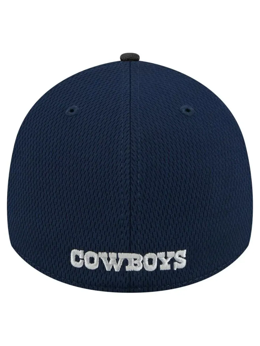 New Era Мужская кепка Dallas Cowboys Visor Hit 39THIRTY Flex Hat — изображение 3 из 5, темно-синий черный
