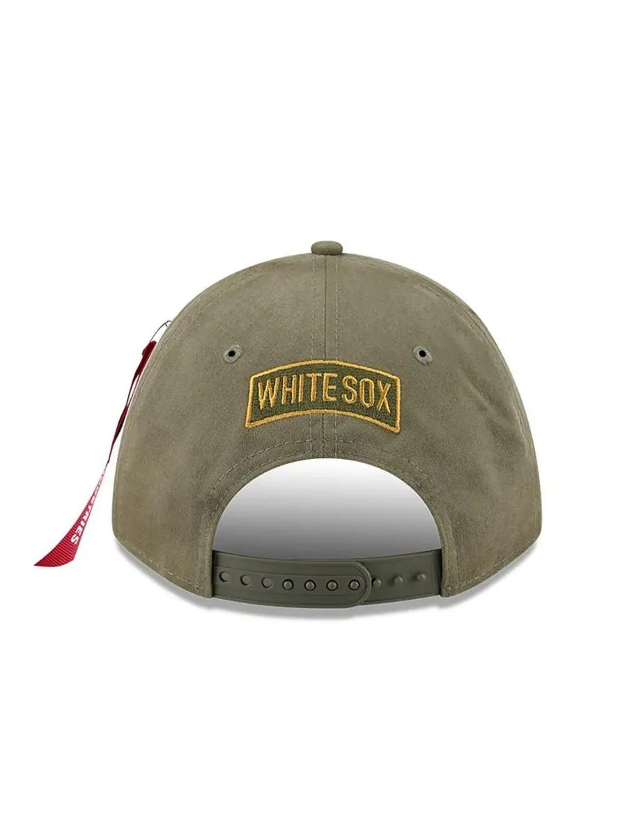 New Era Мужская кепка Chicago White Sox A-Frame 9FORTY с регулируемым размером — изображение 4 из 4, оливковый