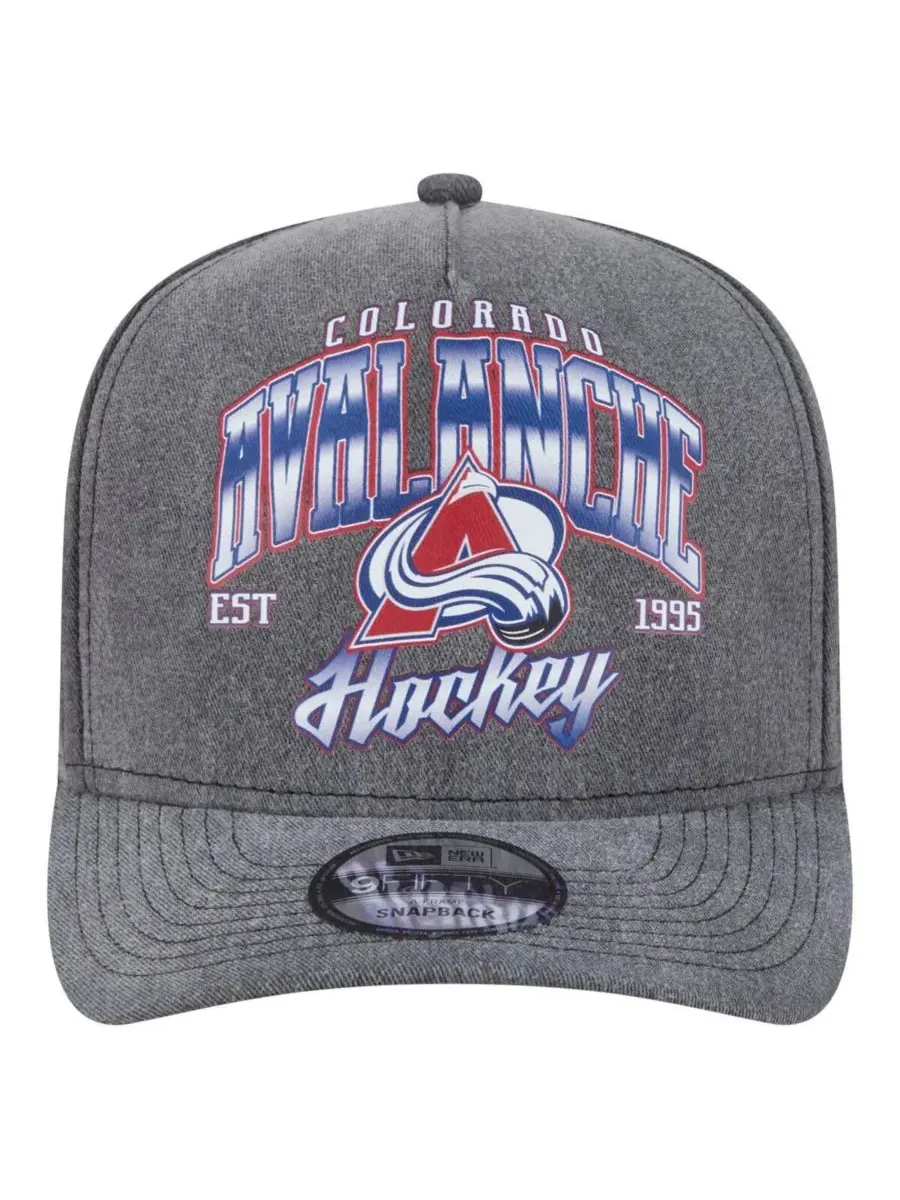New Era Мужская бейсболка Colorado Avalanche Throwback Washed A-Frame Pre-Curved 9FIFTY Snapback — изображение 2 из 4
