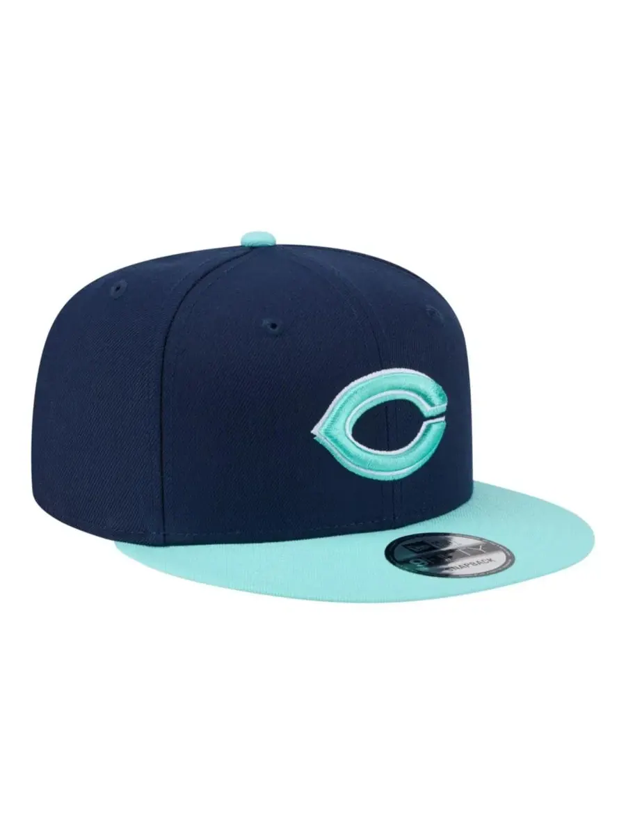 Кепка-снэпбек с вышитым логотипом Cincinnati Reds New Era — изображение 3 из 5, темно-синий