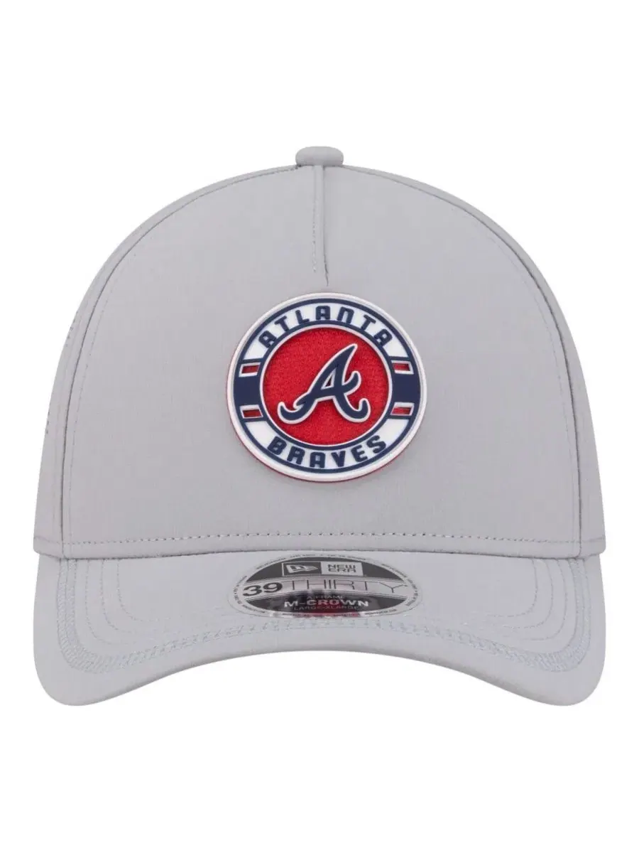 Кепка с вышивкой Atlanta Braves New Era — изображение 2 из 5, серый