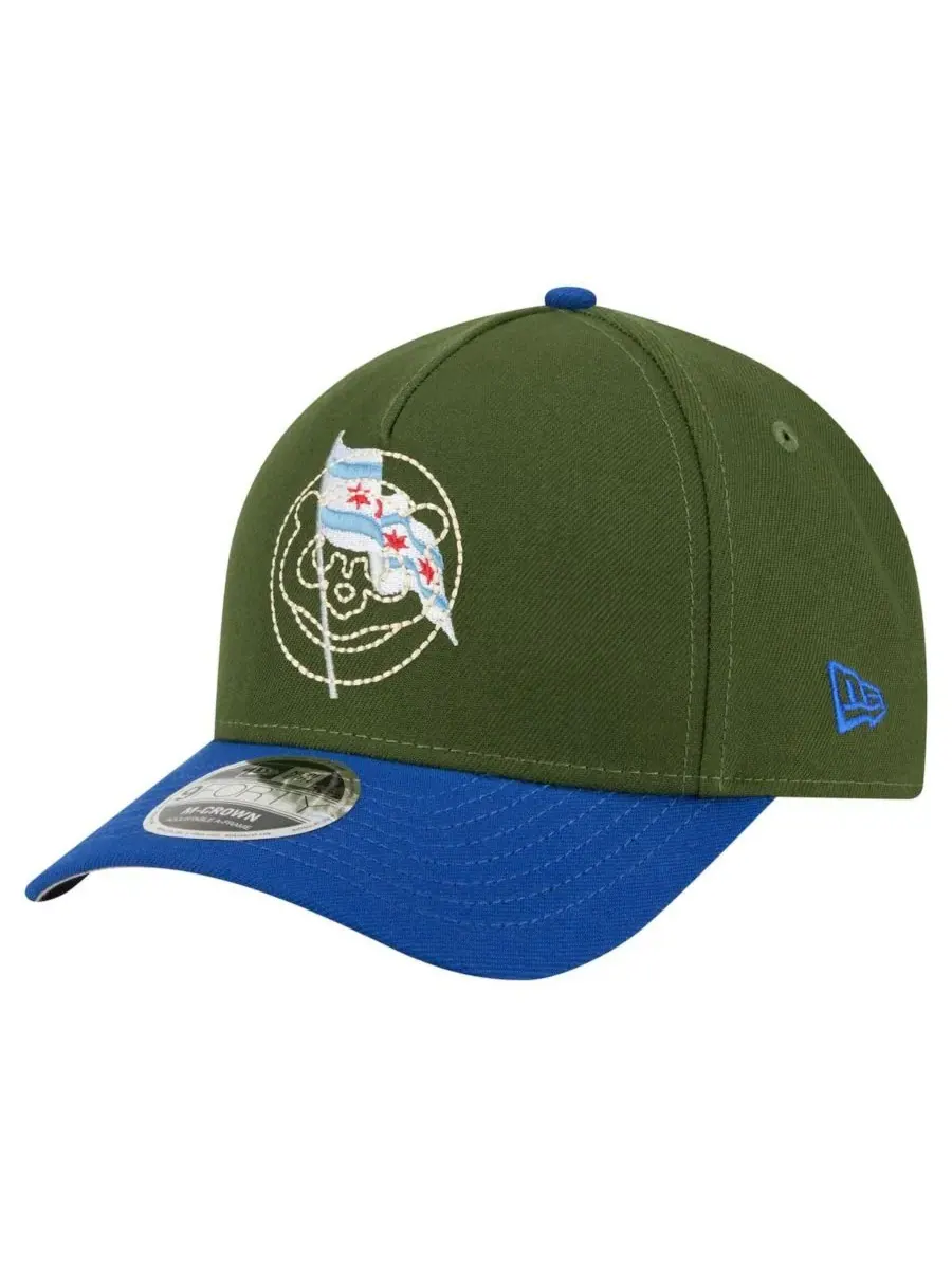 New Era Мужская темно-зеленая бейсболка Chicago Cubs City Feature 9Forty A-Frame с регулируемой