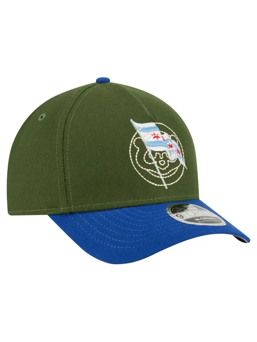 New Era Мужская темно-зеленая бейсболка Chicago Cubs City Feature 9Forty A-Frame с регулируемой — изображение 3 из 4