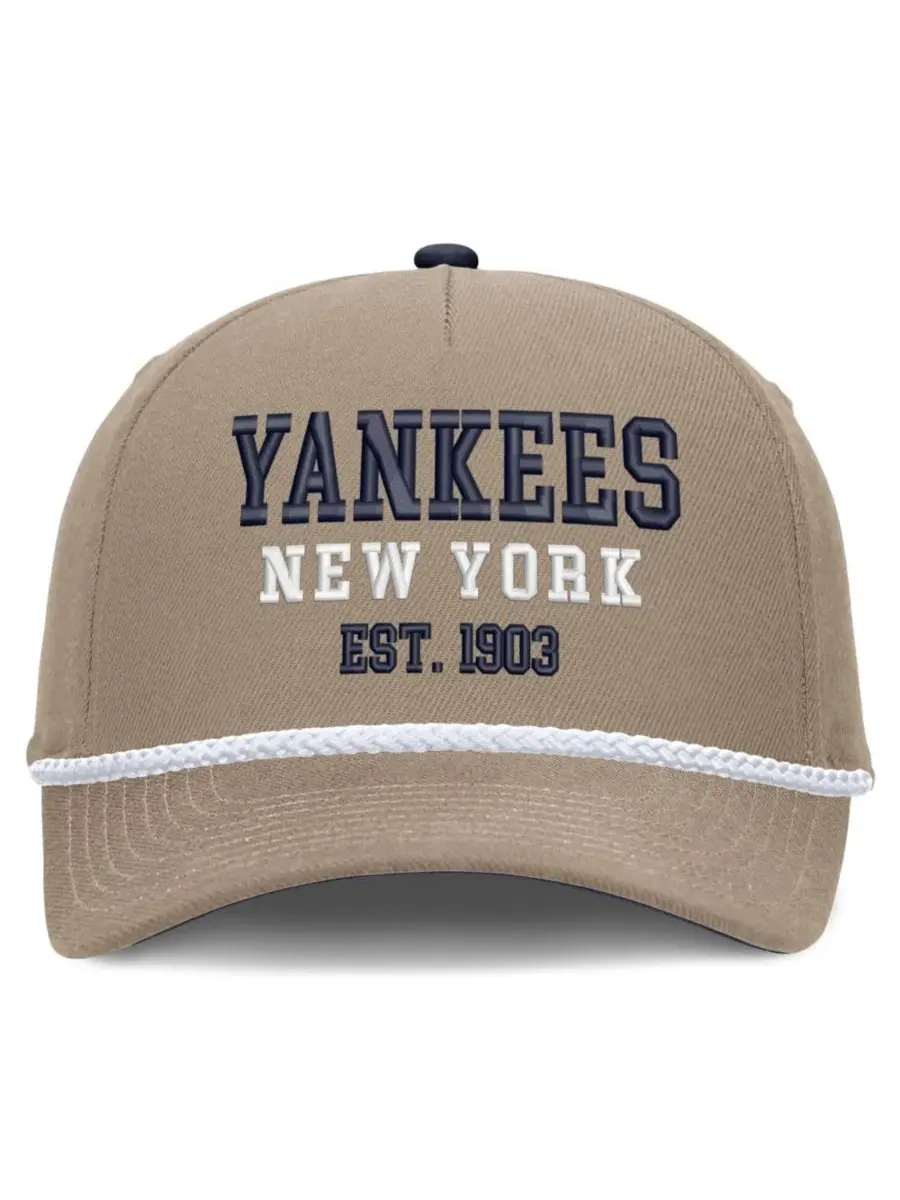 Кепка Nike с изогнутым козырьком, с застежкой-защелкой, New York Yankees — изображение 2 из 5, хаки темно-синий