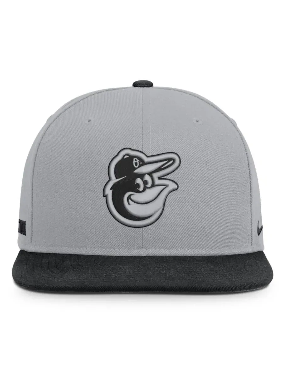 Бейсболка Nike Baltimore Orioles Primetime Pro Dri-FIT — изображение 2 из 4, серый черный
