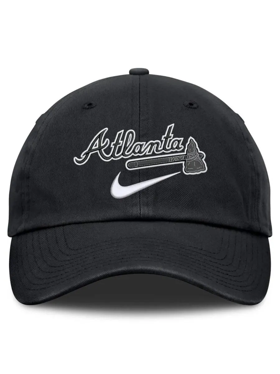 Кепка с вышивкой команды Atlanta Braves Nike — изображение 2 из 4, черный
