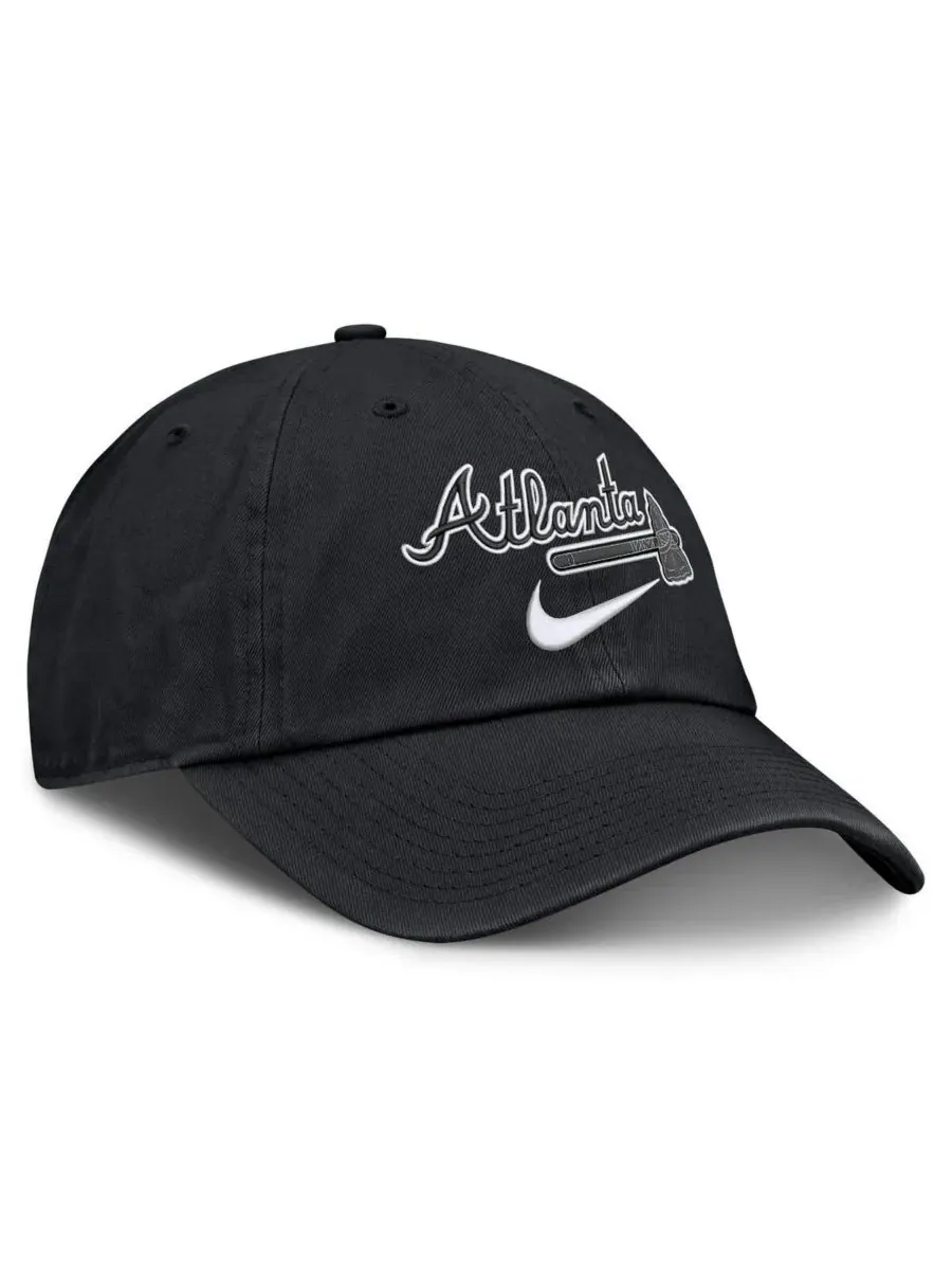 Кепка с вышивкой команды Atlanta Braves Nike — изображение 3 из 4, черный