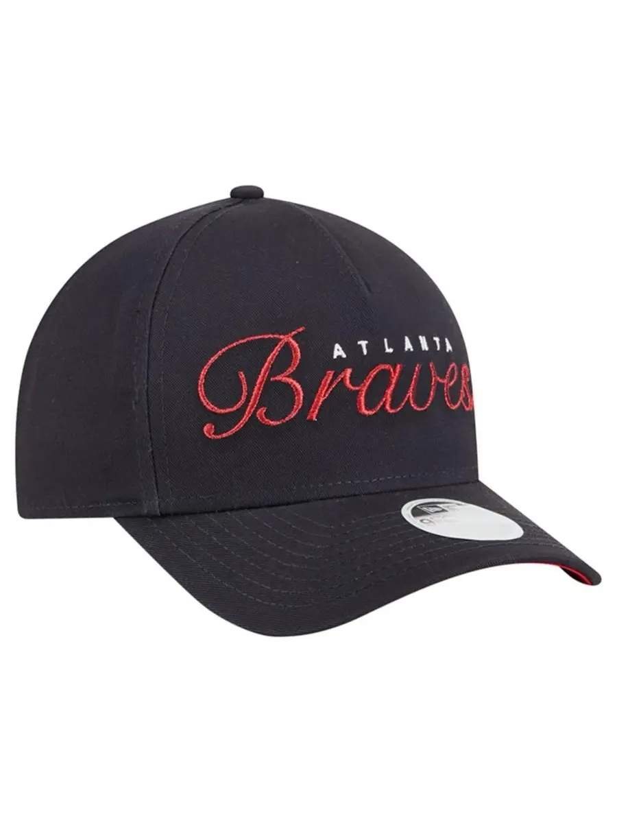 Кепка New Era Atlanta Braves Metallic A-Frame 9FORTY — изображение 3 из 5, темно-синий