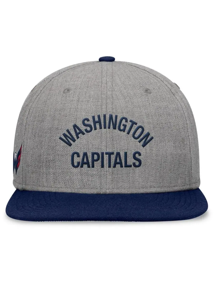 Fanatics Мужская бейсболка Washington Capitals Elements серого цвета с плоским козырьком и кожаным — изображение 2 из 4
