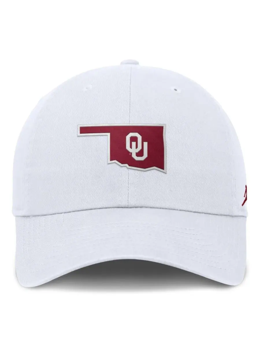 Бейсболка с вышивкой Oklahoma Sooners Club Dri-FIT Jordan — изображение 2 из 4, белый