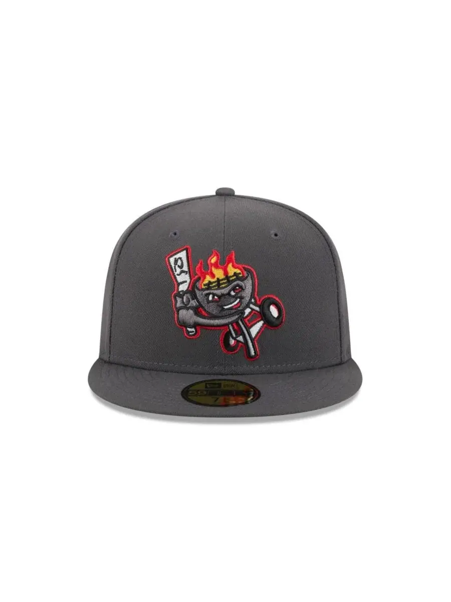 Бейсболка New Era Rancho Cucamonga Quakes Theme Nights 59FIFTY — изображение 2 из 4, серый