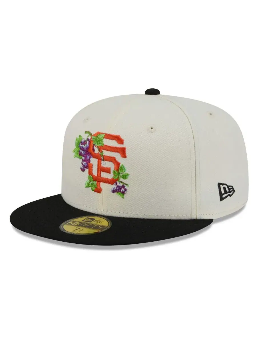 Кепка с вышивкой Blossom 59FIFTY New Era — изображение 3 из 5, белый черный