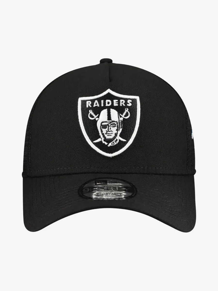 Кепка A-Frame с вышивкой Las Vegas Raiders City Script New Era — изображение 2 из 4, черный