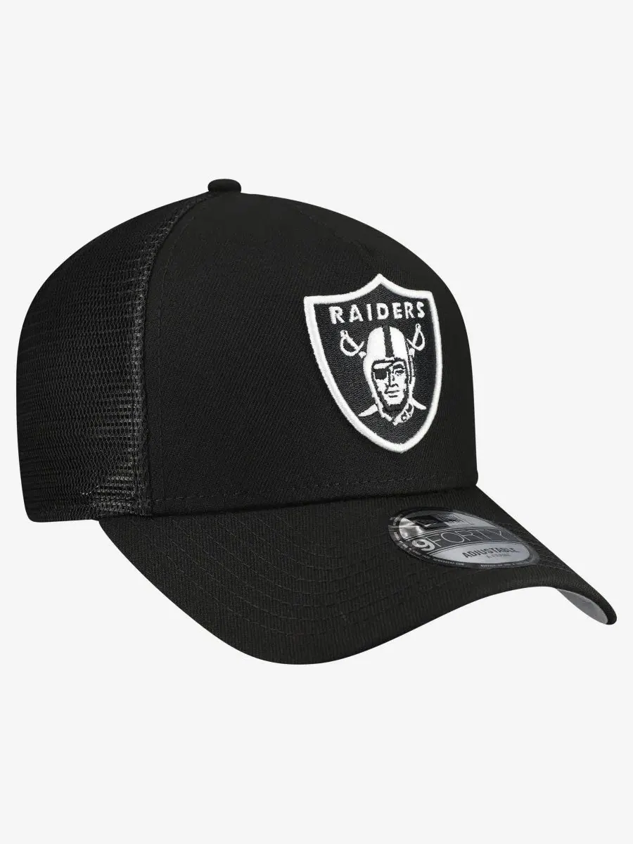 Кепка A-Frame с вышивкой Las Vegas Raiders City Script New Era — изображение 3 из 4, черный