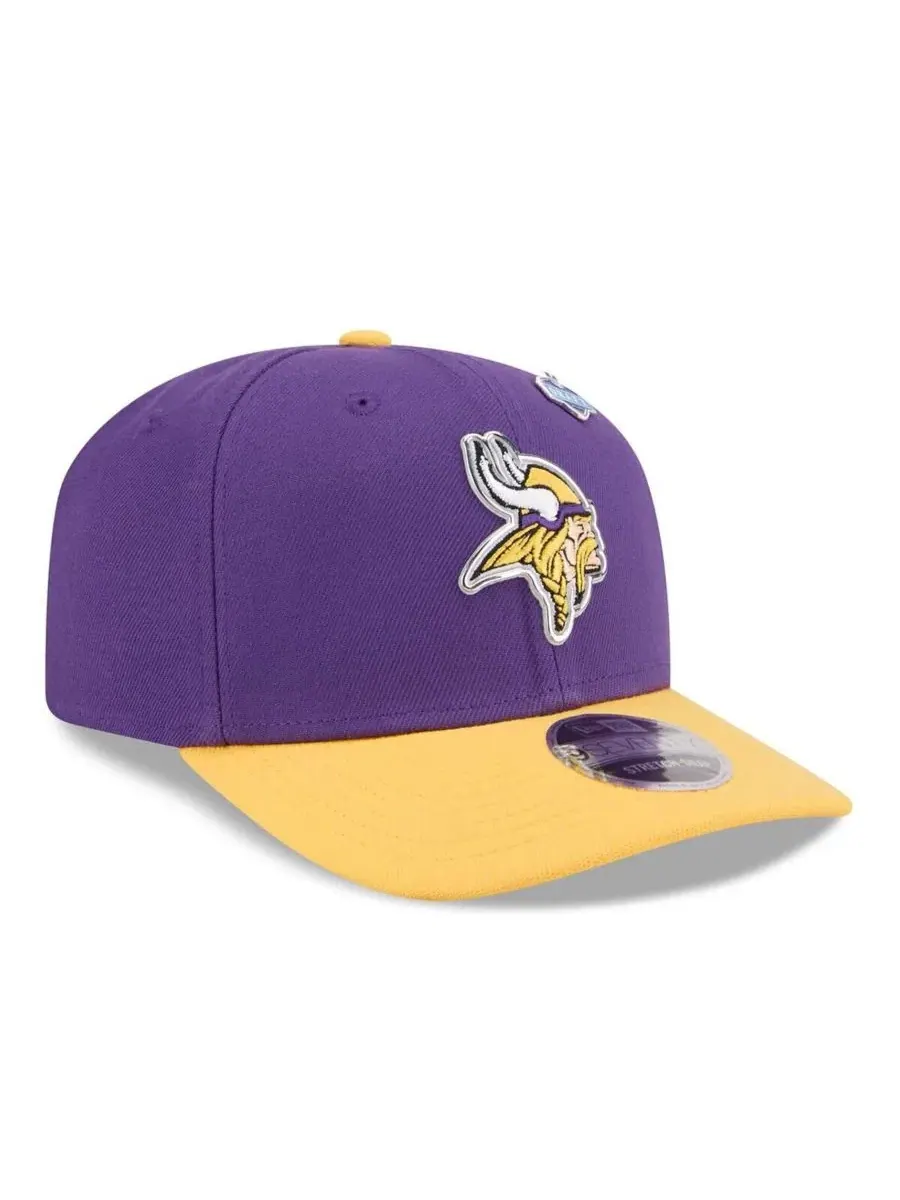 Мужская кепка New Era 2026 NFL Draft 9SEVENTY — изображение 3 из 5, фиолетовый золотистый