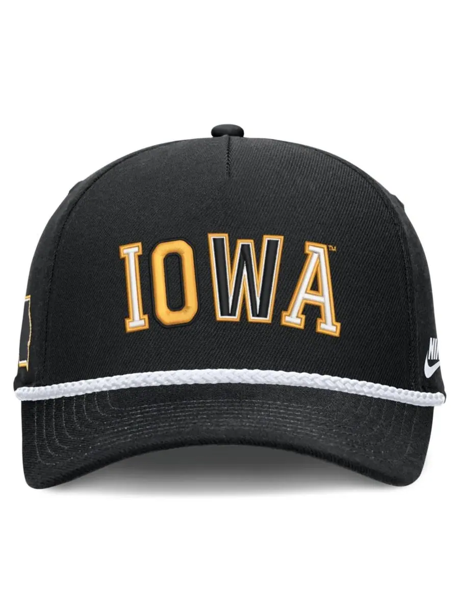 Кепка Nike Rise с принтом Iowa Hawkeyes — изображение 2 из 4, черный