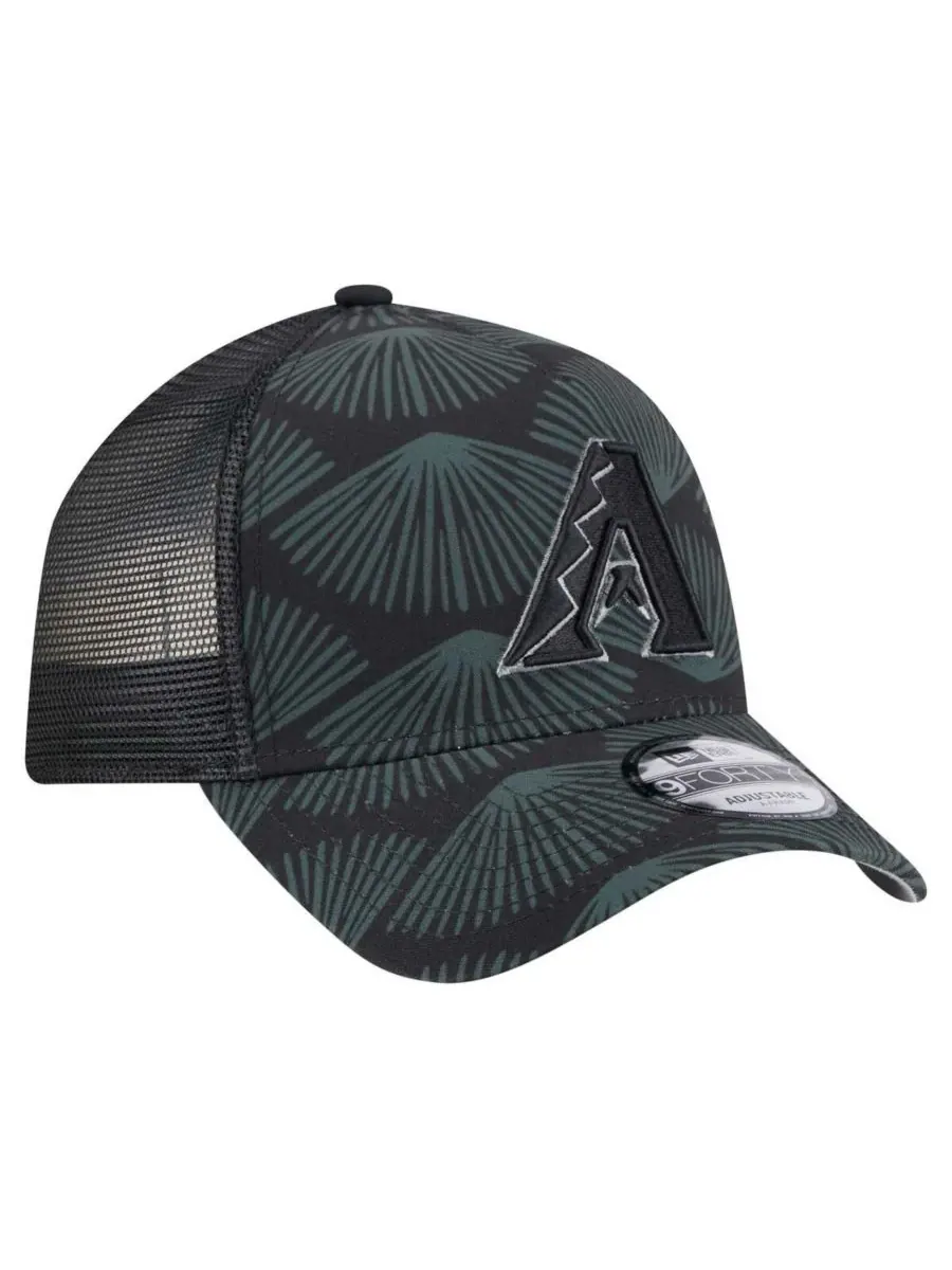 New Era Мужская черная регулируемая кепка-тракер Arizona Diamondbacks 9FORTY A-Frame — изображение 3 из 4, черный