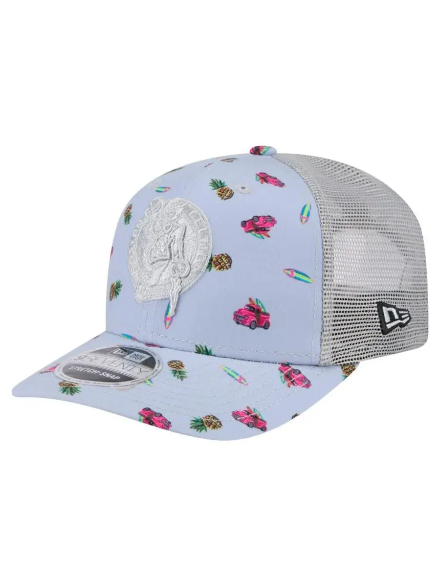 New Era Мужская светло-голубая/серая кепка Boston Celtics Adventure Aloha Pattern 9SEVENTY с