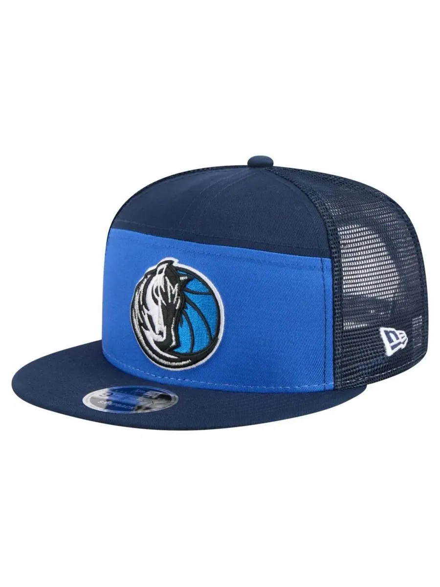 New Era Мужская сине-темно-синяя бейсболка Dallas Mavericks Outdoor Split Panel 9FIFTY Snapback