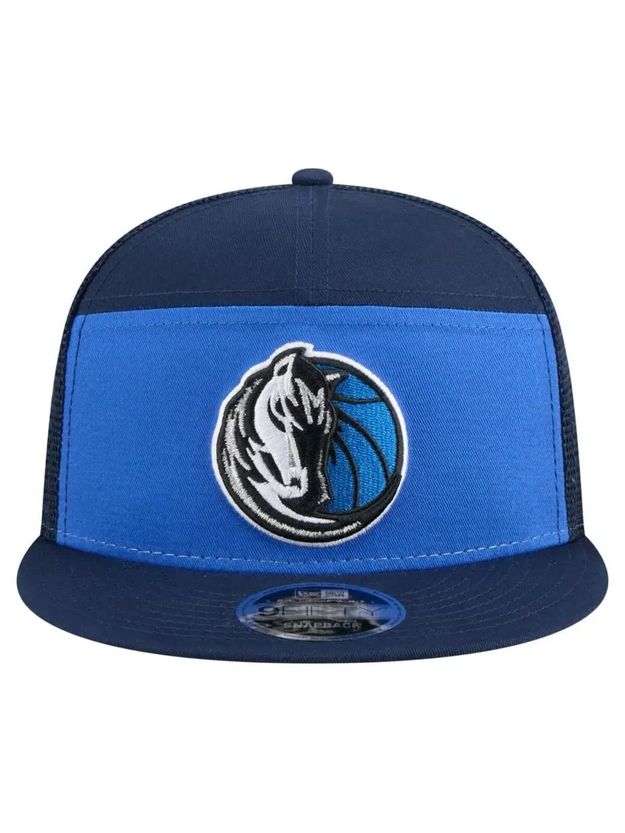 New Era Мужская сине-темно-синяя бейсболка Dallas Mavericks Outdoor Split Panel 9FIFTY Snapback — изображение 4 из 4