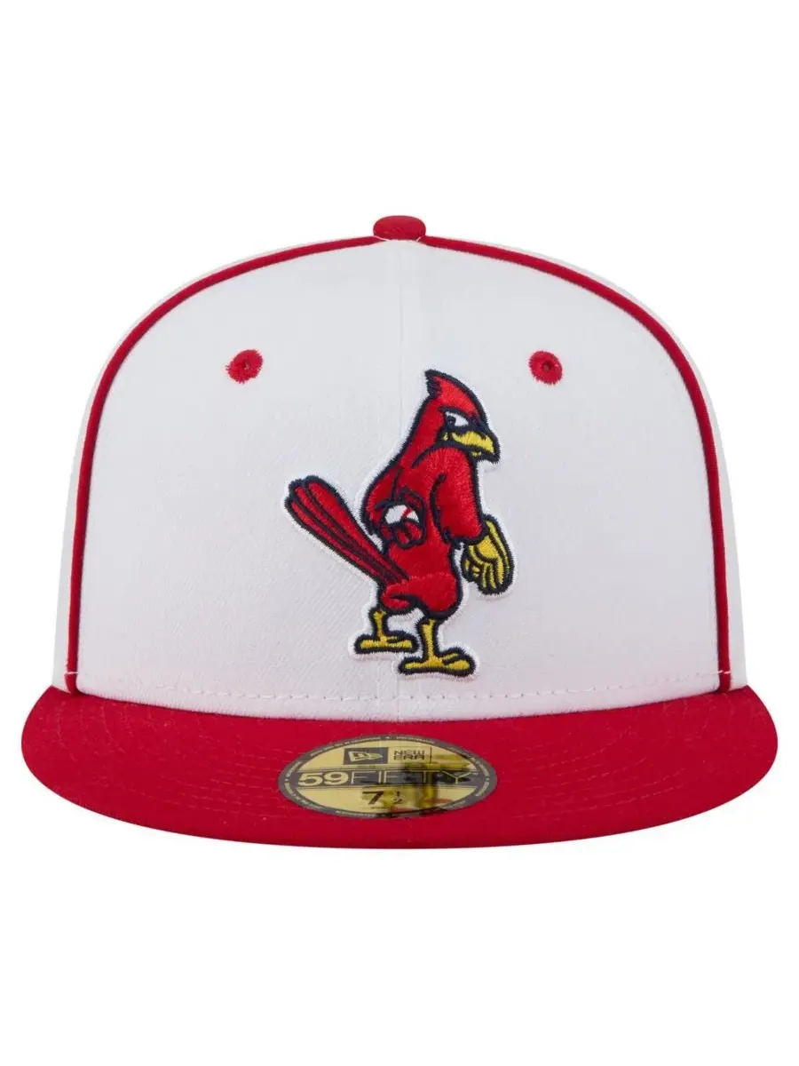 New Era Мужская бело-красная бейсболка Memphis Redbirds из аутентичной коллекции 59FIFTY — изображение 2 из 4, белый красный