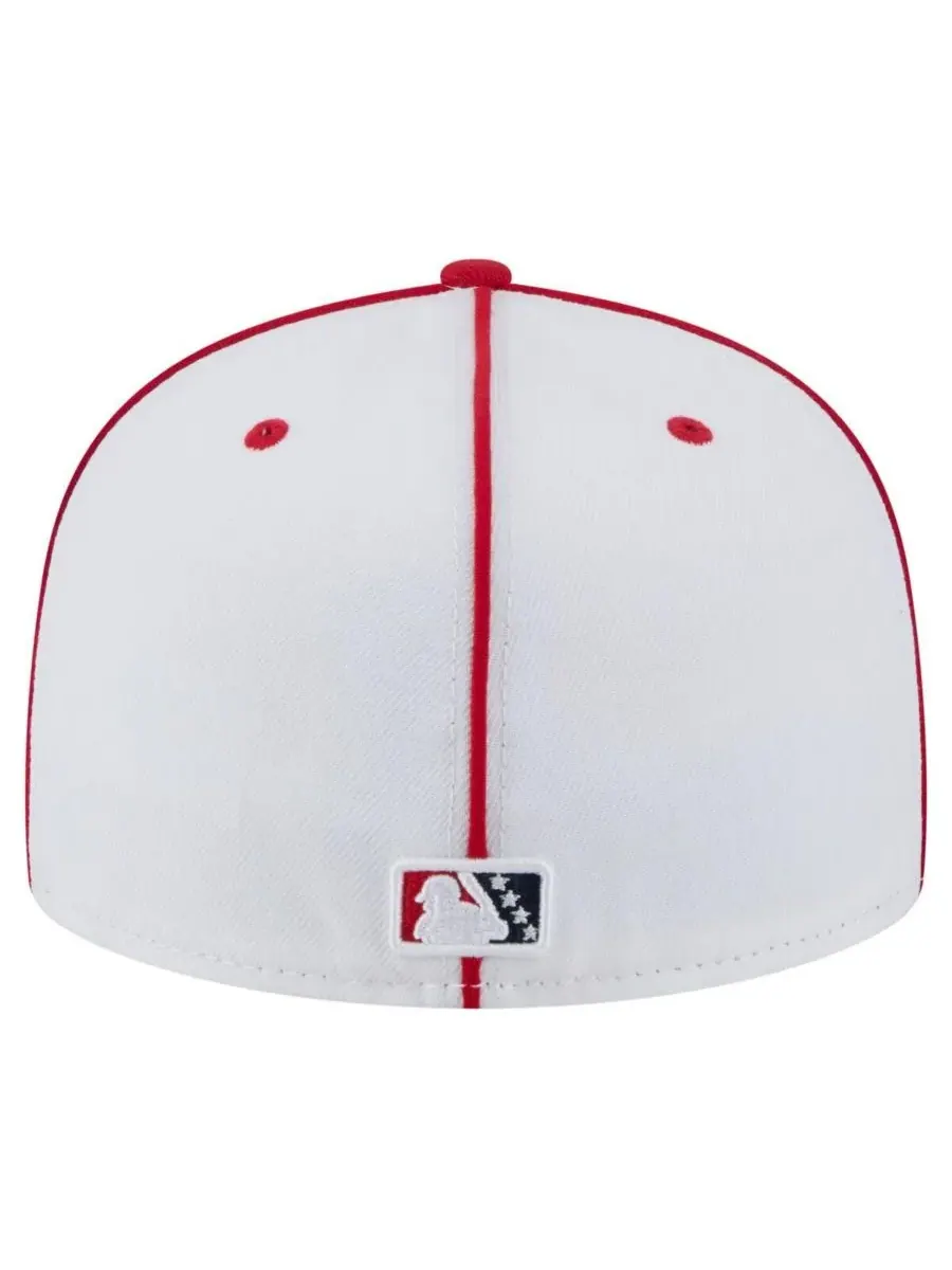 New Era Мужская бело-красная бейсболка Memphis Redbirds из аутентичной коллекции 59FIFTY — изображение 4 из 4, белый красный
