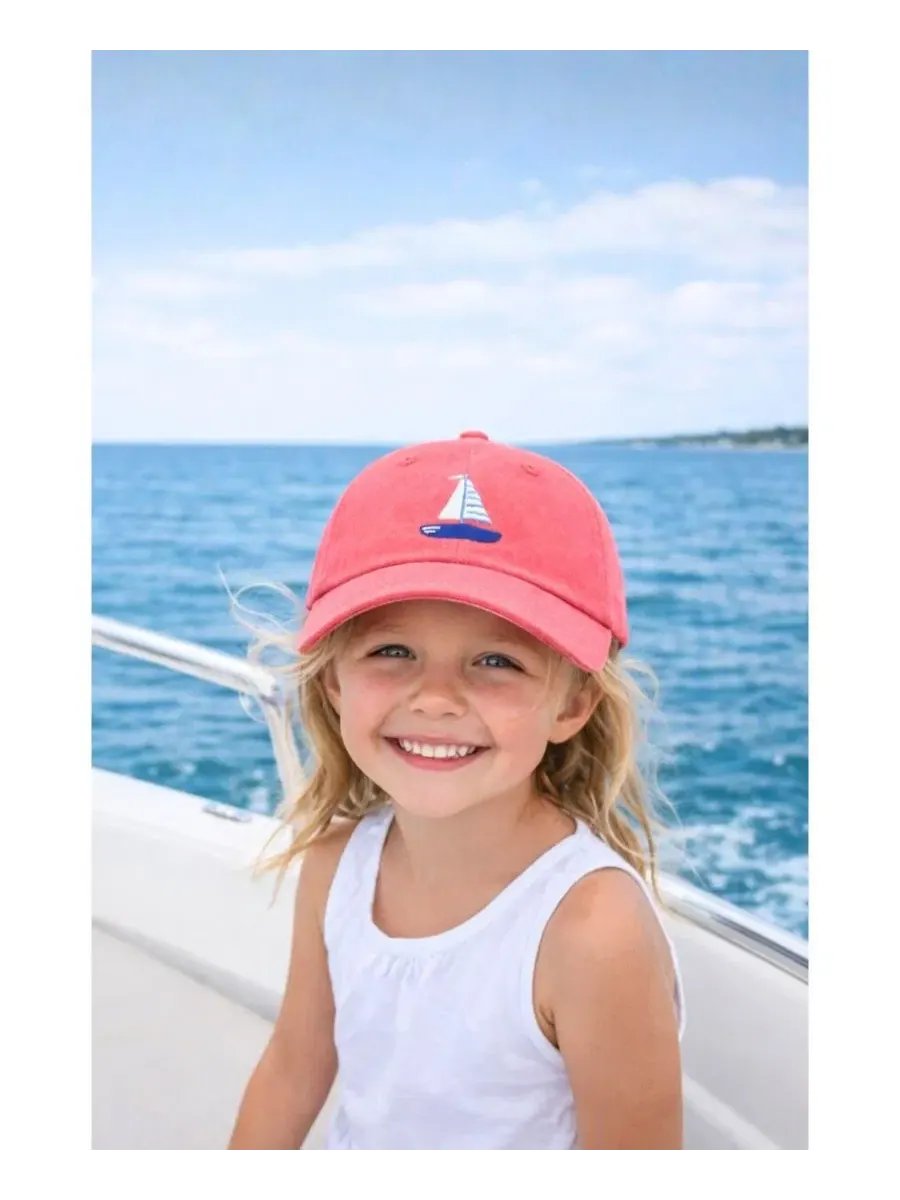 Бейсболка с бантом-парусником Sailboat Bow Bits & Bows — изображение 2 из 4, красный