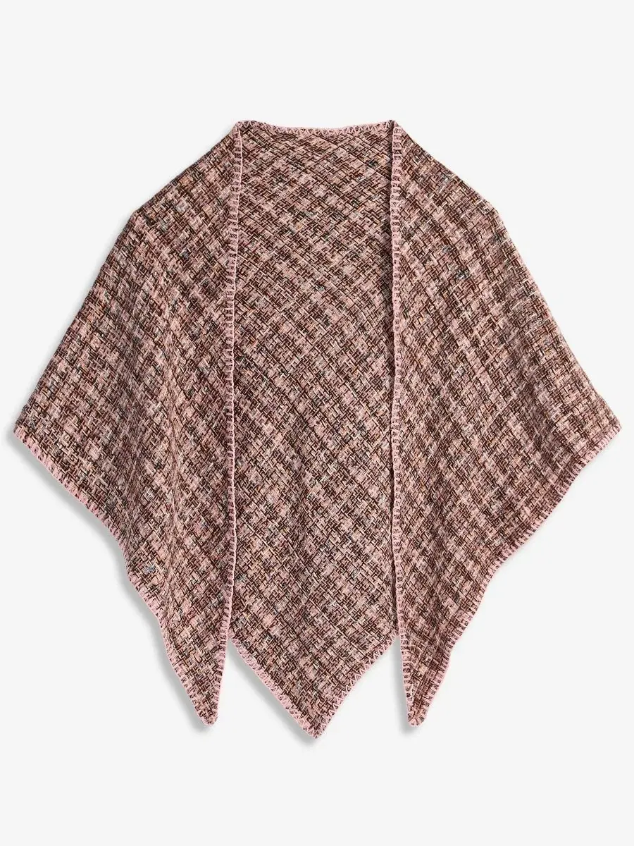 Треугольный шарф из шенилла с эффектом космического окрашивания Style & Co — изображение 1 из 4, сирень
