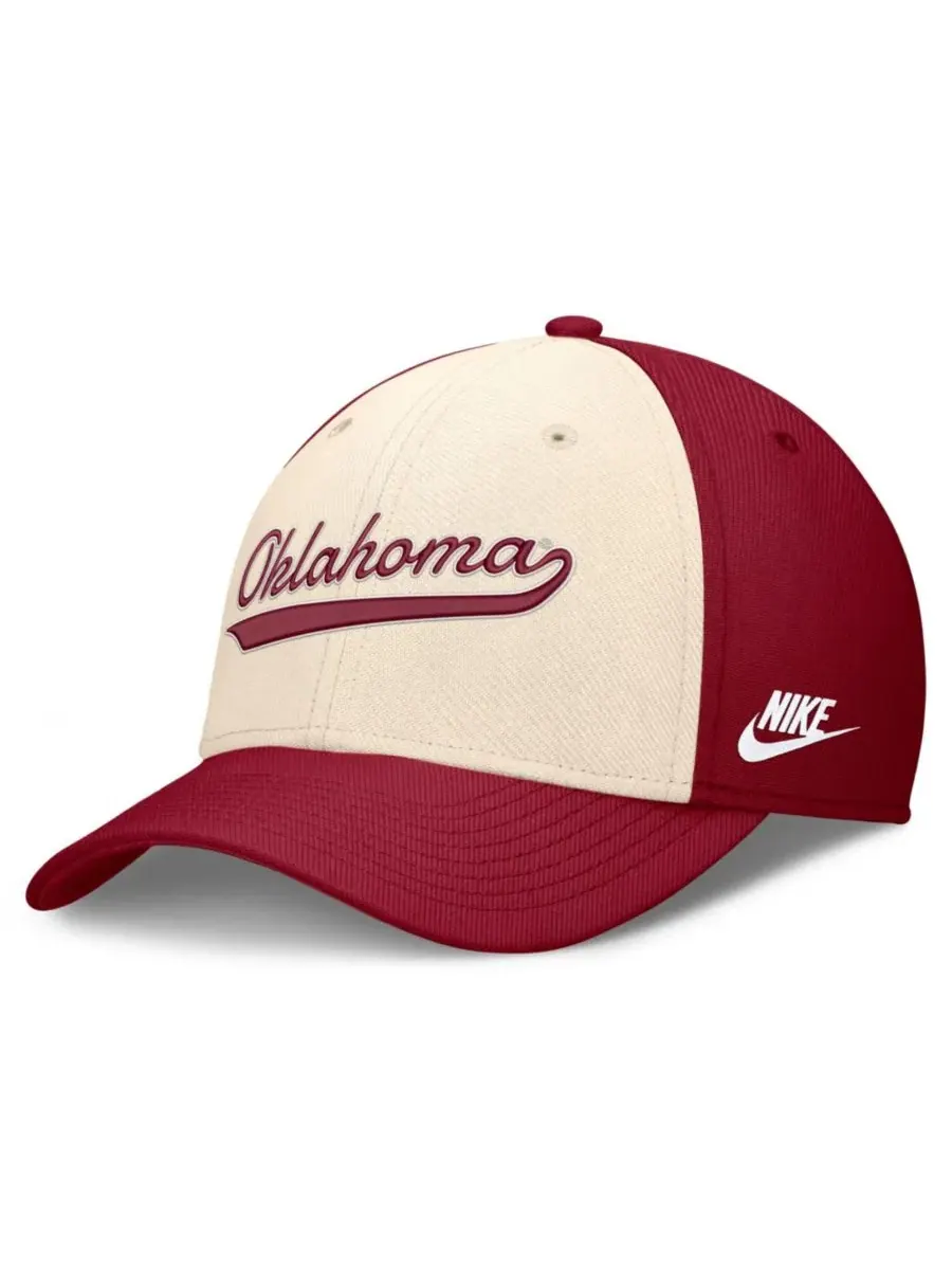 Кепка Nike Oklahoma Sooners Legacy Swooshflex Dri-FIT