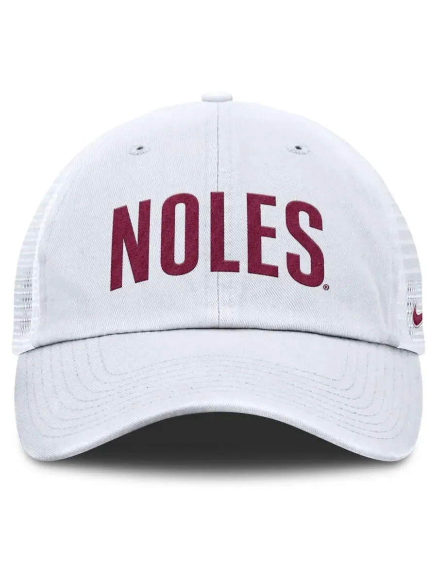 Бейсболка Nike Florida State Seminoles Club Campus Trucker — изображение 2 из 4, белый белый