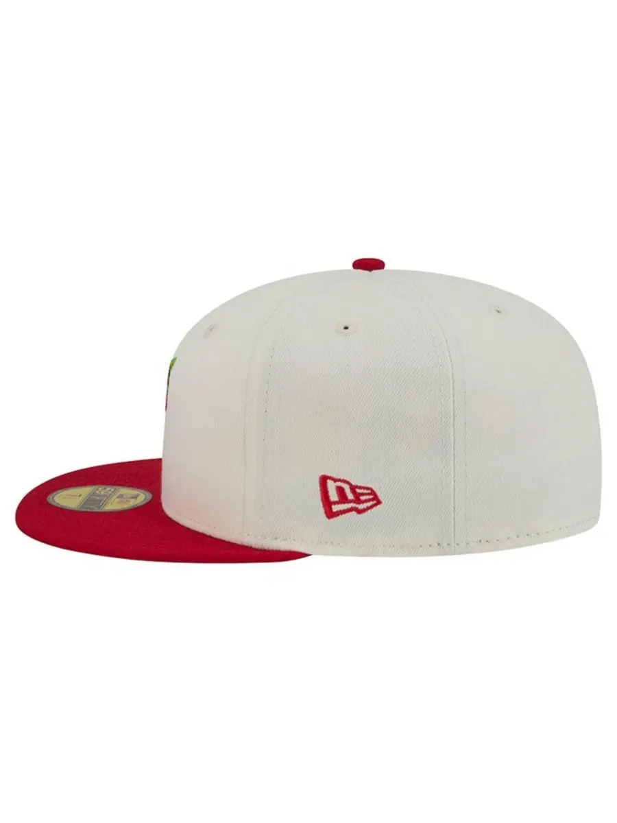 Кепка фиттед с вышивкой Blossom 59FIFTY New Era — изображение 7 из 7, белый красный