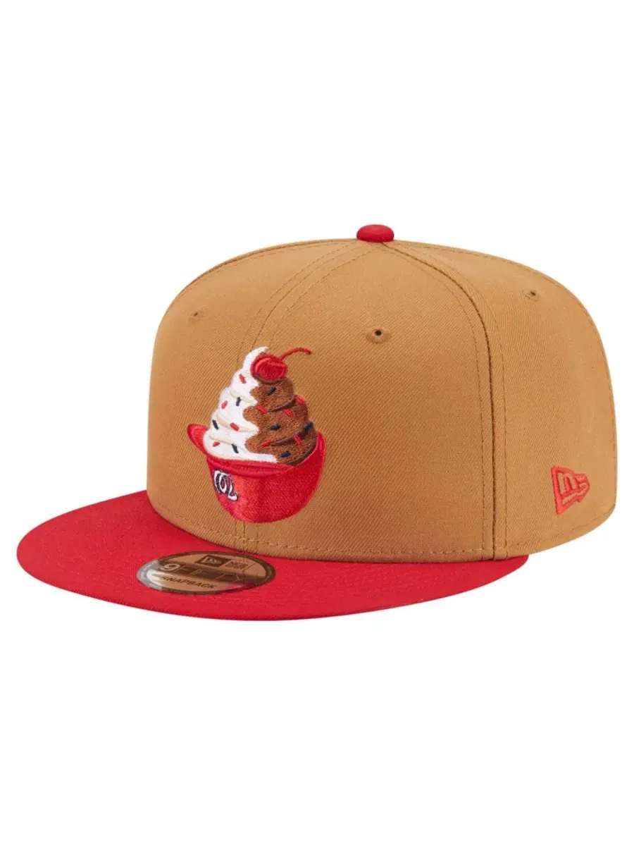Бейсболка New Era 9FIFTY с вышивкой, Washington Nationals — изображение 4 из 5, хаки красный