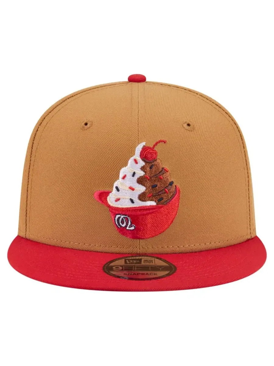 Бейсболка New Era 9FIFTY с вышивкой, Washington Nationals — изображение 5 из 5, хаки красный