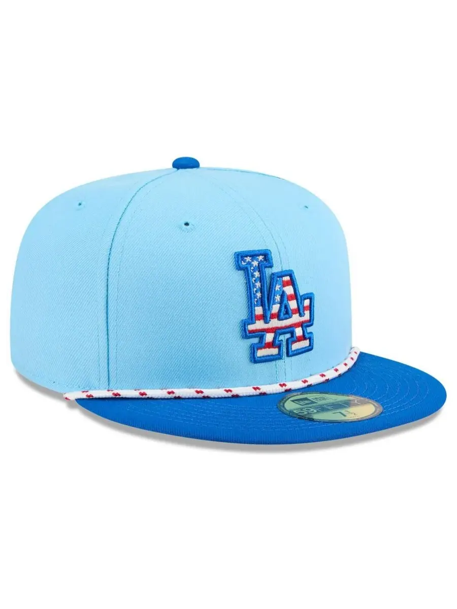 New Era Мужская светло-голубая/синяя бейсболка Los Angeles Dodgers 2025 Fourth of July 59FIFTY — изображение 3 из 4