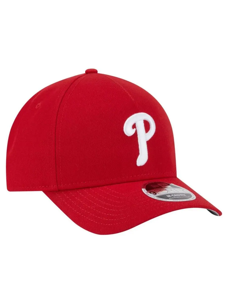 New Era Мужская красная бейсболка Philadelphia Phillies 9FORTY с регулируемой высотой M-Crown — изображение 4 из 4, красный