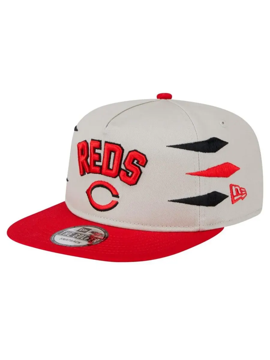 New Era Мужская кремовая бейсболка Cincinnati Reds Iron Golfer Snapback