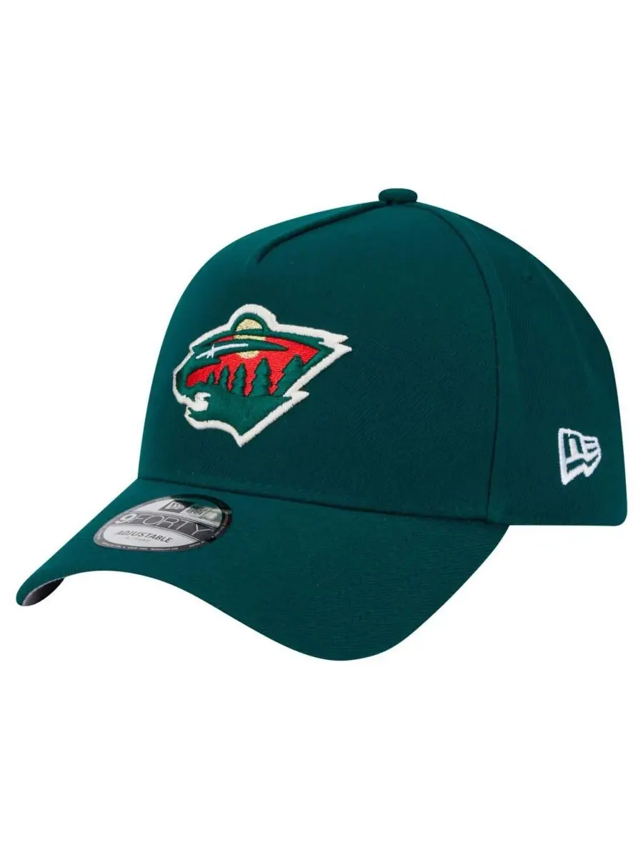 New Era Мужская зеленая регулируемая кепка Minnesota Wild Core A-Frame 9FORTY
