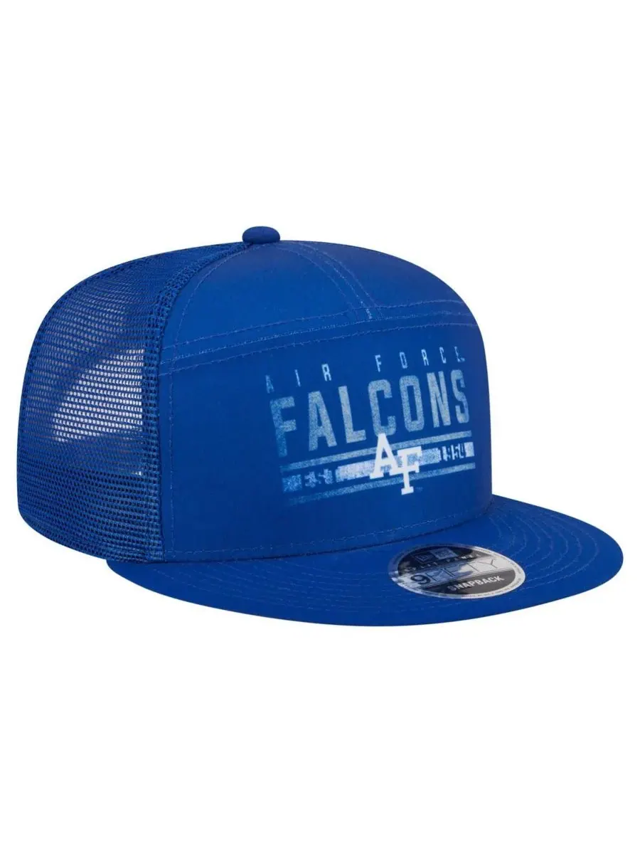 Мужская бейсболка Royal Air Force Falcons Split Panel 9FIFTY Snapback Trucker Hat New Era — изображение 4 из 4, королевский