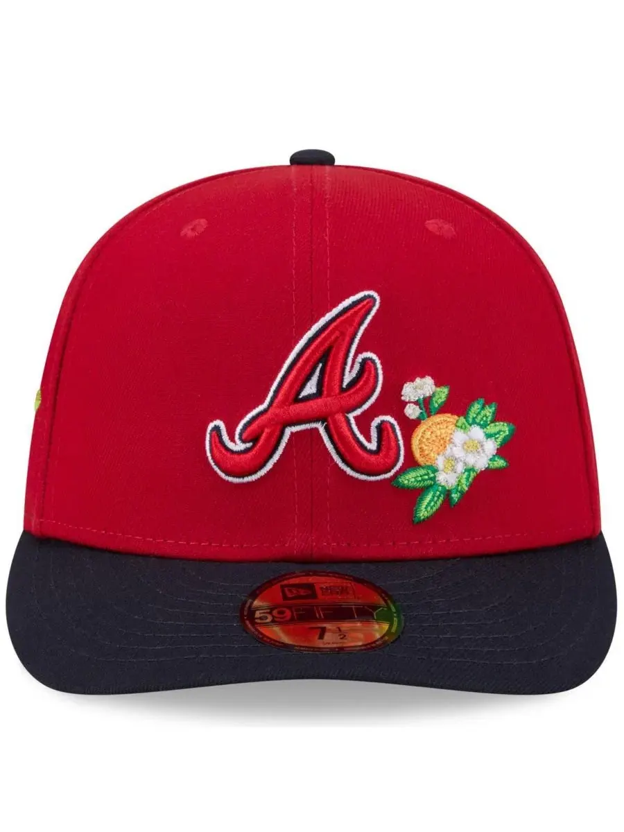 Бейсболка New Era 2026 Spring Training 59FIFTY с вышивкой, Atlanta Braves — изображение 2 из 4, красный темно-синий