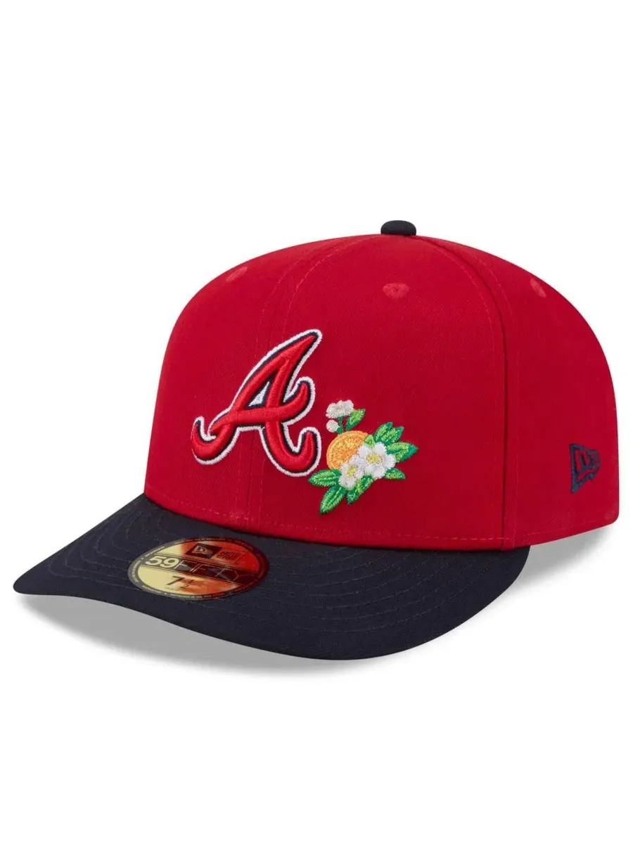 Бейсболка New Era 2026 Spring Training 59FIFTY с вышивкой, Atlanta Braves — изображение 3 из 4, красный темно-синий