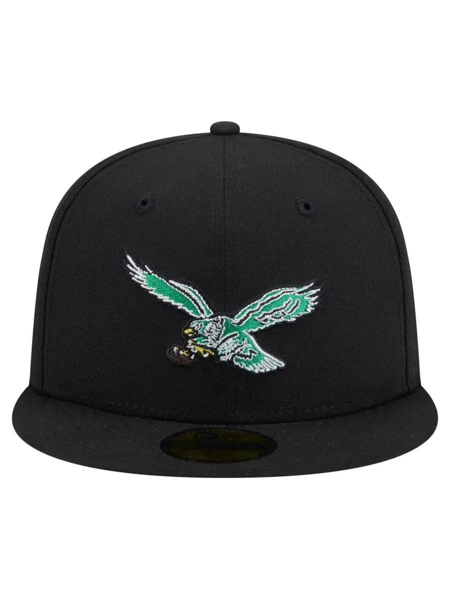 Бейсболка с высокой тульей и плоским козырьком Philadelphia Eagles New Era — изображение 2 из 5, черный