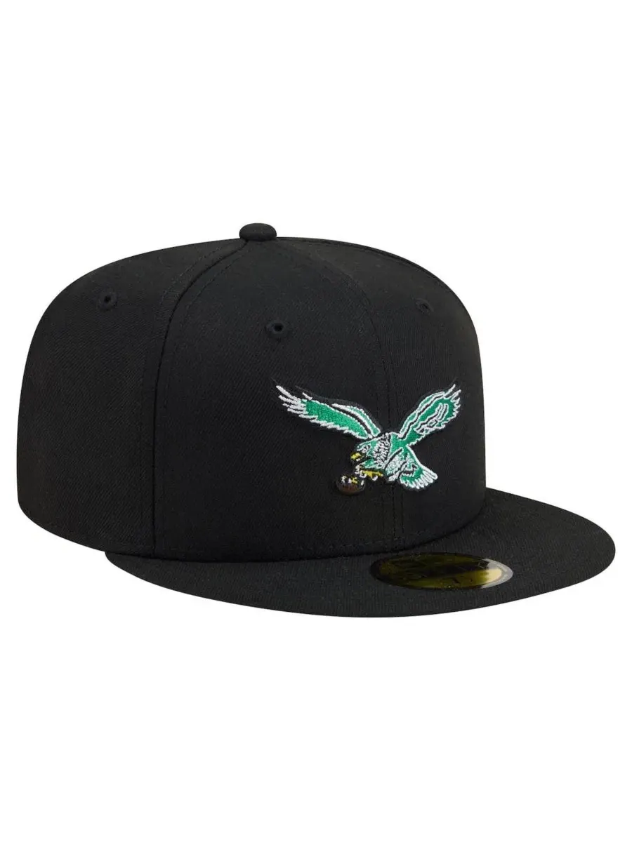Бейсболка с высокой тульей и плоским козырьком Philadelphia Eagles New Era — изображение 3 из 5, черный
