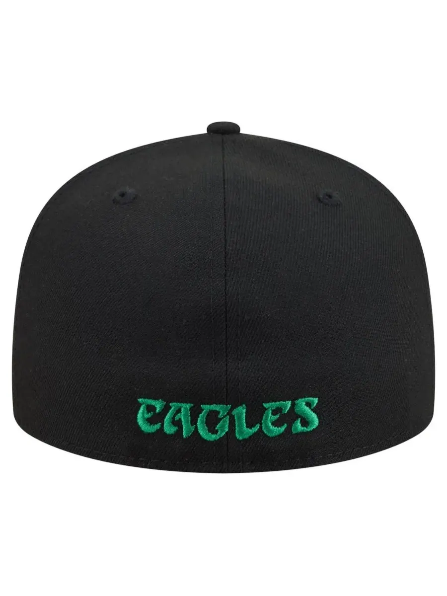 Бейсболка с высокой тульей и плоским козырьком Philadelphia Eagles New Era — изображение 4 из 5, черный
